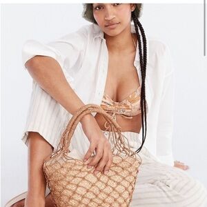 J Crew Sedona straw tote in like new condition